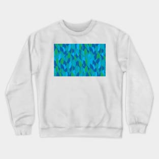 Blue and green leaves pattern Crewneck Sweatshirt